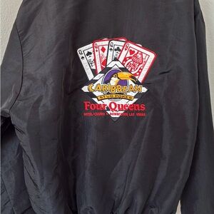 Vintage Las Vegas Four Queens Poker stud jacket embroidered casino